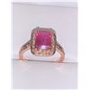 Image 1 : Ladies Natural Ruby emerald cut 1.95 solitaire ring with Certificate Value $1100.00