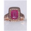 Image 3 : Ladies Natural Ruby emerald cut 1.95 solitaire ring with Certificate Value $1100.00