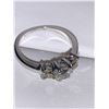 Image 3 : Ladies triple diamond .84 carat Anniversary Platinum Ring with Certificate Value $14,600.00