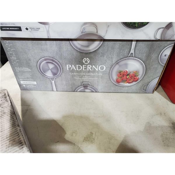 NEW Paderno Canadian Classic 13pc Stainless Steel Cookwear Set