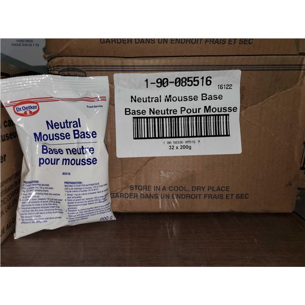 CASE LOT Dr.Oetker Neutral Mousse Base 32 x 200g