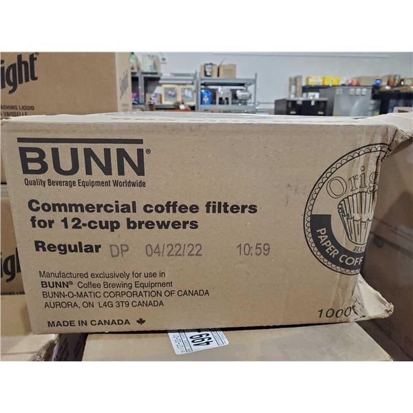CASE LOT BUNN Commercial Coffee filters for 12 Cup Brewers Regular 1000 Count
