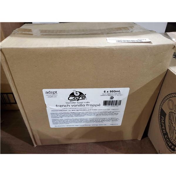 CASE LOT Blender Boyz Cafe French vanilla Frappe Coffee Concentrate 6 x 950ML