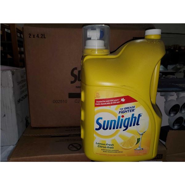 Sunlight Lemon Fresh Dishwashing Liquid 4.2Lx2