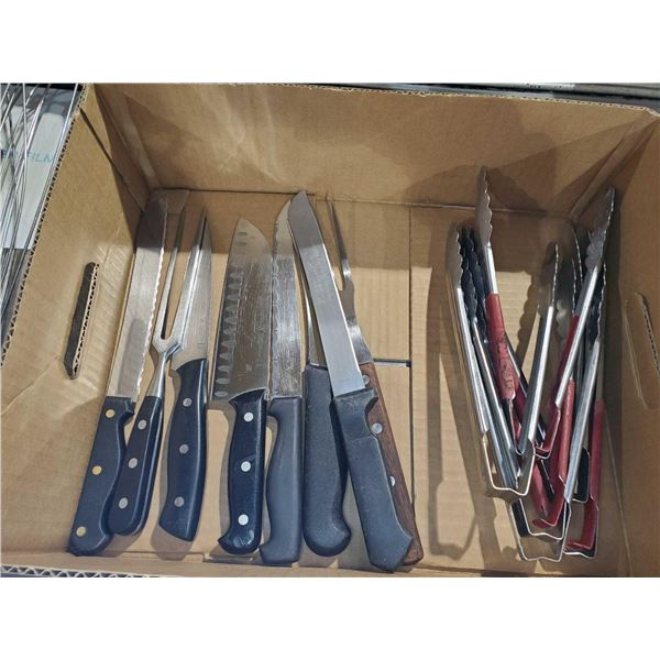 Lot of Misc Knives and Tongs