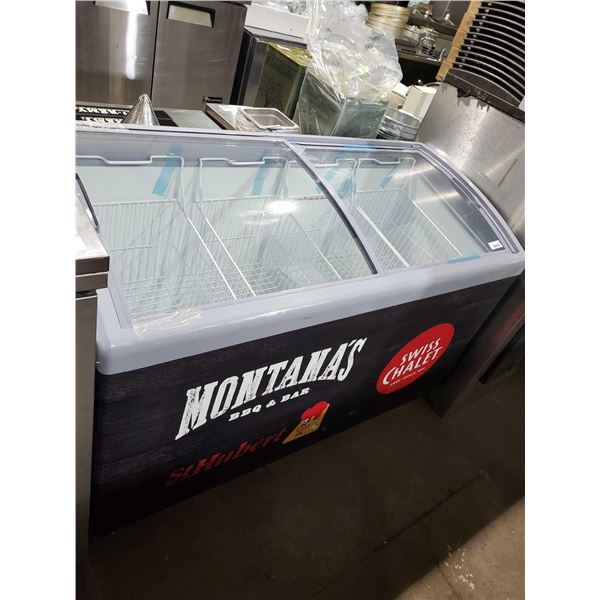NEW Glass Top Reach in display Freezer