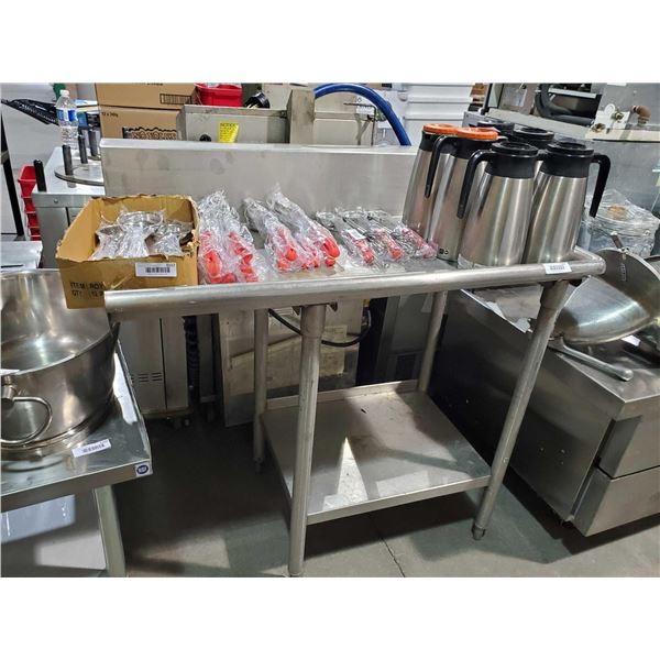 Stainless steel Prep Table 2 tier run off style