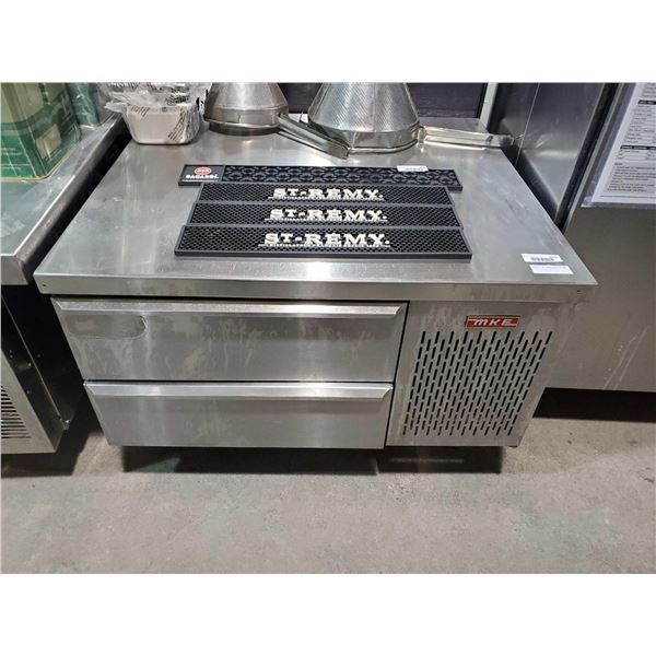 MKE Double Door Stainless Steel Refrigerated Equipment Stand Cabinet on wheels