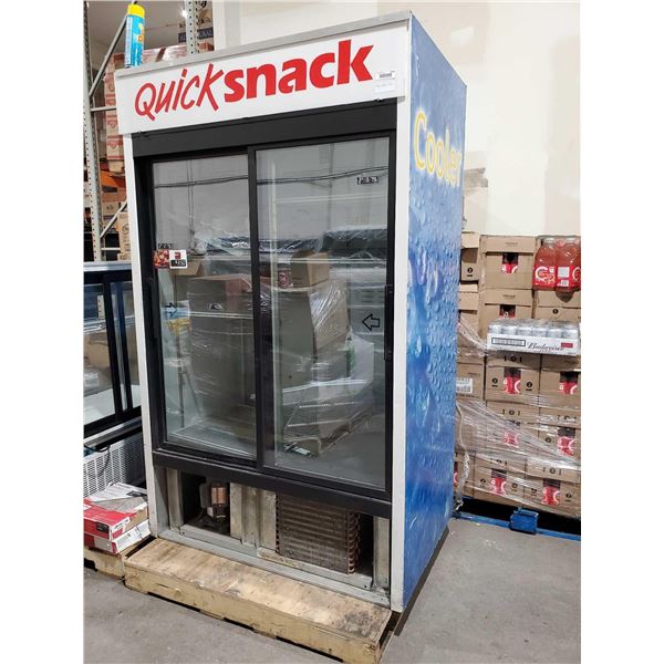 Habco Refrigerated Double Sliding Glass Doors Cooler 78hx48wx31d