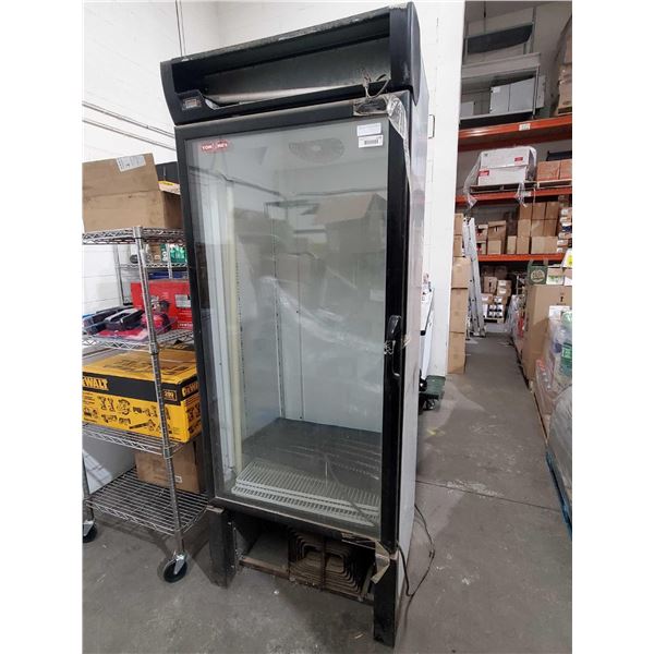 Tor Rey Stand up refrigerated reach in glass door Cooler 77h x 30w x 28d