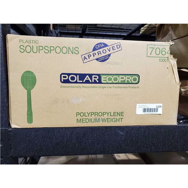 CASE LOT Polar EcoPro Med Weight Olastic Soup Spoon 1000pc