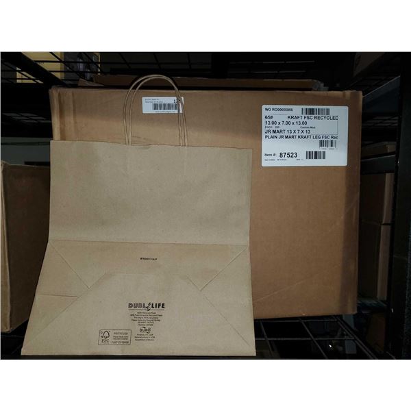 CASE LOT Dubl Life Paper bags 13x7x13  X's 250