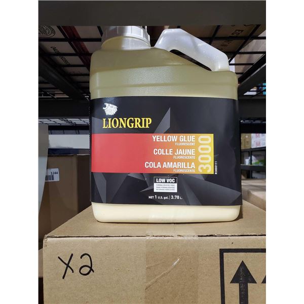 CASE LOT LionGrip Yellow Glue Fluoescent 3000 3.78g x 2
