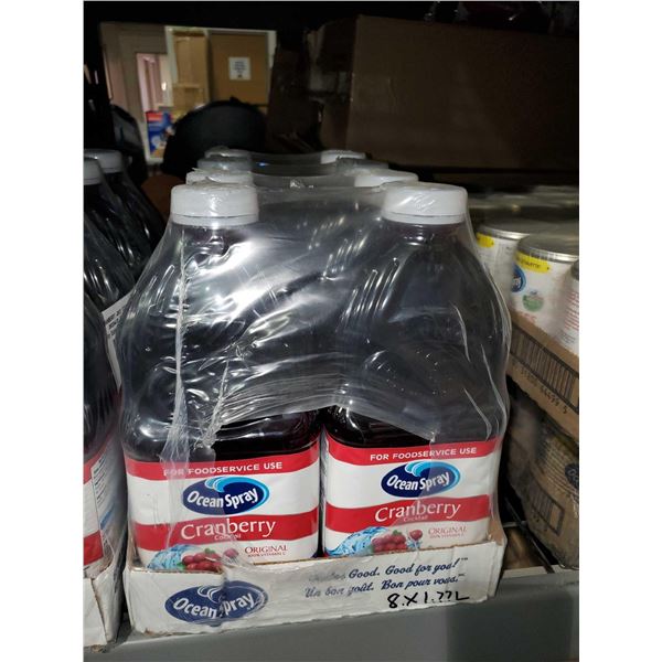 CASE LOT Ocean Spray Cranberry 8x1.77L