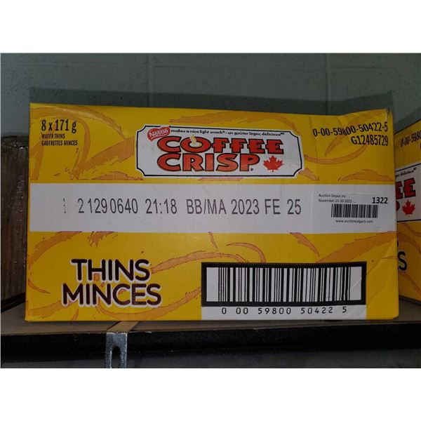 CASE LOT Coffee Crips Thins 8x171g