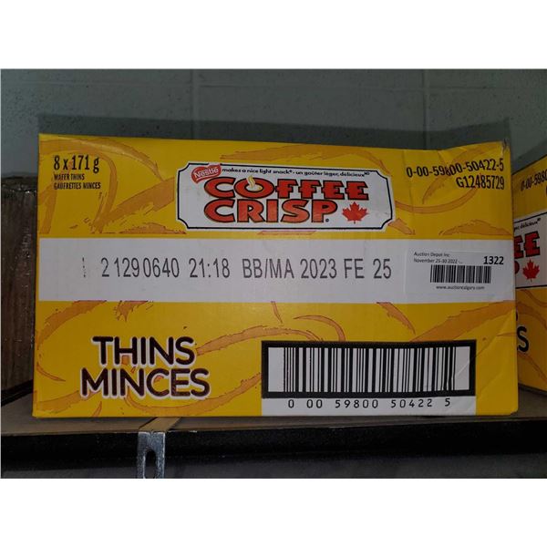CASE LOT Coffee Crips Thins 8x171g
