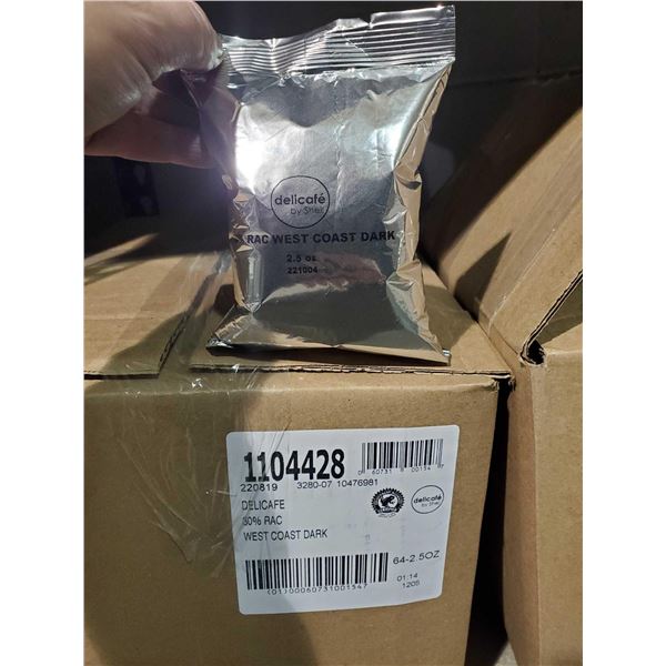 CASE LOT delicafe by Shell 30% RAC west coast dark 64x2.5oz