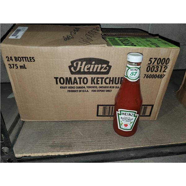 CASE LOT Heinz Tomato ketchup 24 bottlesx375mL