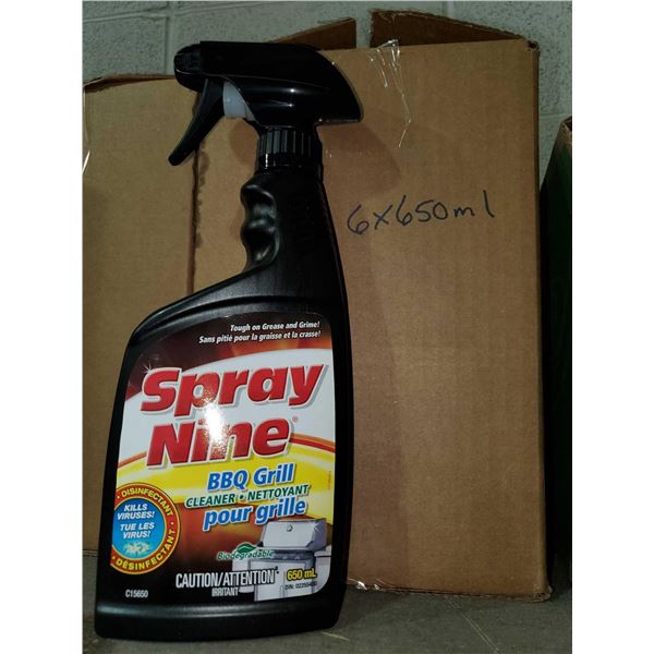 CASE LOT Spray nine Bbq grill cleaner 6x650mL