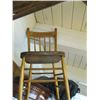 Image 2 : SET OF 4 PRESSBACK ANTIQUE KITCHEN CHAIRS