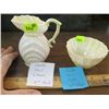 Image 1 : BELLEEK DOUBLE SHELL CREAM & DOUBLE SHELL SUGAR, 4TH MARK