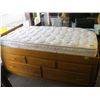 Image 1 : SINGLE SIZE CAPTAIN'S BED W/MATTRESS