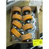 Image 1 : 8 ORANGE WHEEL CASTORS