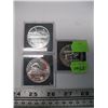 Image 2 : 3 CANADIAN $1s, 1985, 1991, 1986, 50% SILVER
