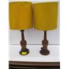Image 1 : PAIR OF MID CENTURY MODERN TEAK TABLE LAMPS