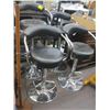 Image 2 : 4 CHROME & BLACK BAR STOOLS