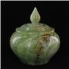 Rare Green Jade Vase with Lid (DEC-115)