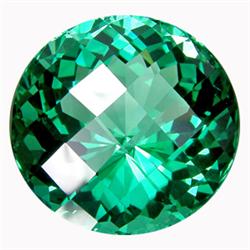 25.90ct Full Fire Round Checker Cut Green Amethyst (GEM-14910)