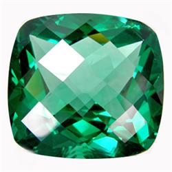 53.25ct  Flashing Cushion Checker Cut Green Amethyst (GEM-15844)