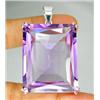 128.20ct  Sterling Emerald Pendant Purple Amethyst (JEW-1363)