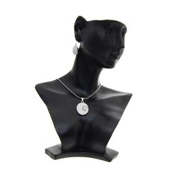 Polished Shell & Sterling Necklace Earrings (JEW-197)