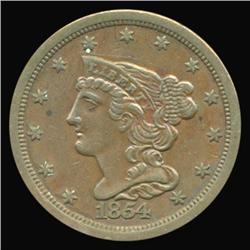 1854 Half Cent Coin Hi Grade AU (COI-4960)