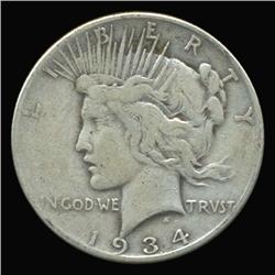 1934S Peace Dollar RARE Date Better Grade (COI-5018)