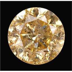 0.08ct  Round Cut Unheated Yellow Diamond (GEM-14129)