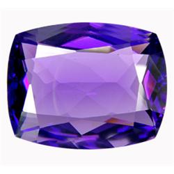 34.20ct  Glitter Cushion Cut Purple Amethyst (GEM-14913)