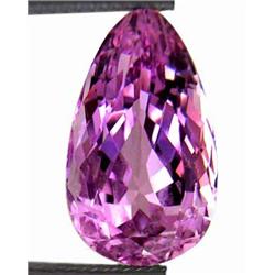 10.20ct Unusual Rarest Natural Luster Pink Kunzite Pear VVS (GEM-15286)