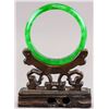 Image 1 : Chinese Imperial Green Jadeite Carved Bangle