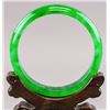 Image 2 : Chinese Imperial Green Jadeite Carved Bangle