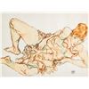 Image 1 : Austrian Watercolor on Paper Signed Egon Schiele