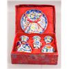 Image 1 : Set of 7 Chinese Hand-Painted Famille Rose Teaset