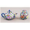 Image 2 : Set of 7 Chinese Hand-Painted Famille Rose Teaset