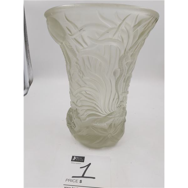 Stunning Frosted Glass Vase