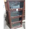 Image 1 : Beautiful Wooden 4 cupboard storage cabinet with glass panels