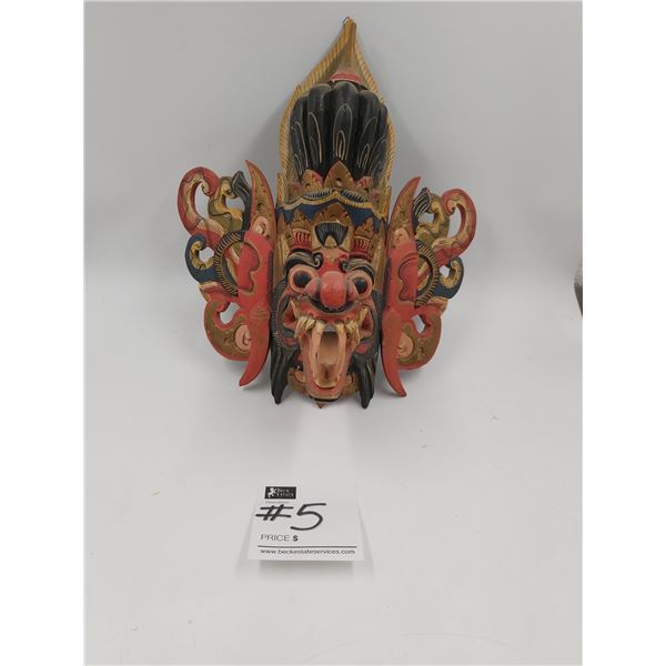 Unique Wooden Hand Painted Dragon Wall Decor