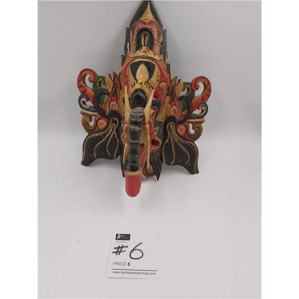 Stunning Wooden Hand Painted Elephant Wall decor