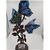 Image 3 : Ornate Butterfly and Flower Lamp (Tested)